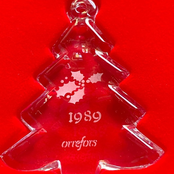 1989 ORREFORS CRYSTAL CHRISTMAS ORNAMENT BRAND NEW WITH TAGS IN ORIGINAL BOX - Picture 6 of 10